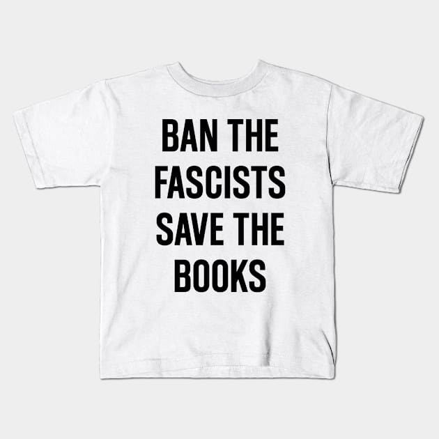 Save The Books Kids T-Shirt by Riel